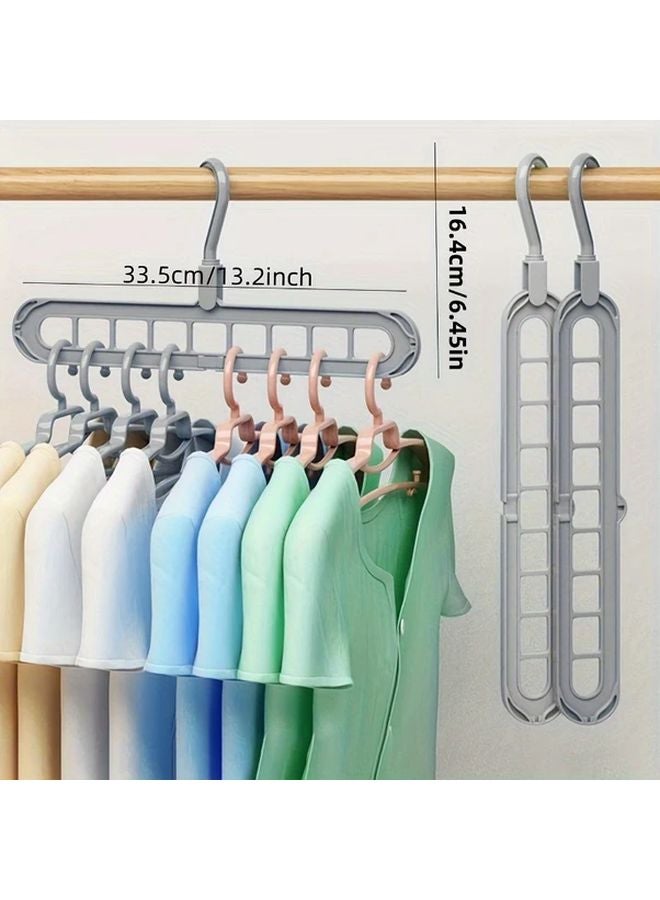 Gray Foldable 9 Hole Plastic Clothes Drying Rack Space Saving Organizer For Home Dorm - Image 4