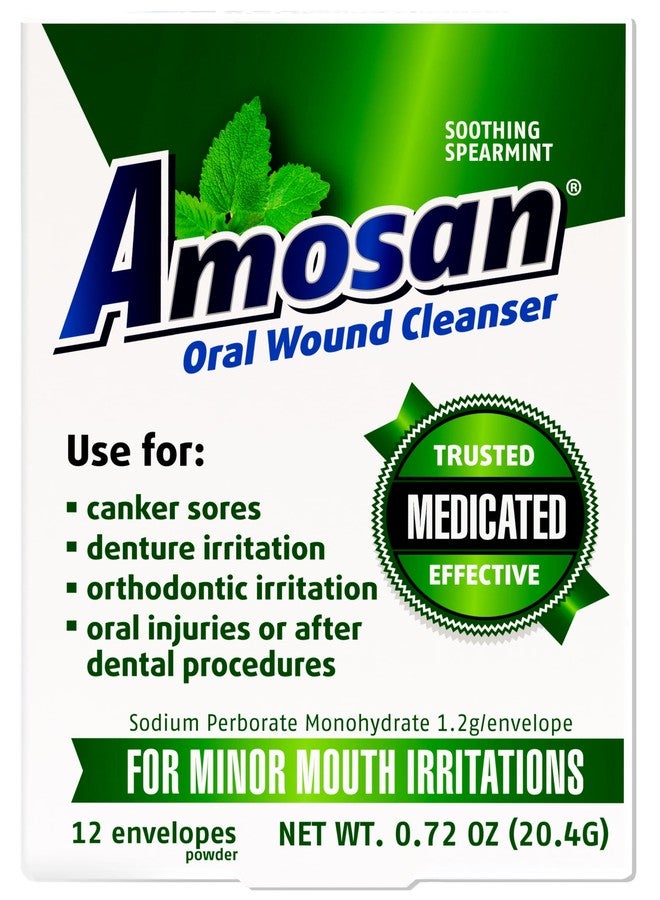 Amosan غسول أموسان لتنظيف جروح الفم - بنكهة النعناع - Image 1