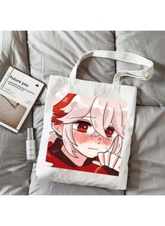 Original God Maple Leaf Surrounding Q Canvas Bag Cartoon Cute Student Schoolbag Secondary Diy High Color Value Shoulder Handbag-Specifications:Standard-Color:12 Ordinary Model-durable*/*no Zipper**