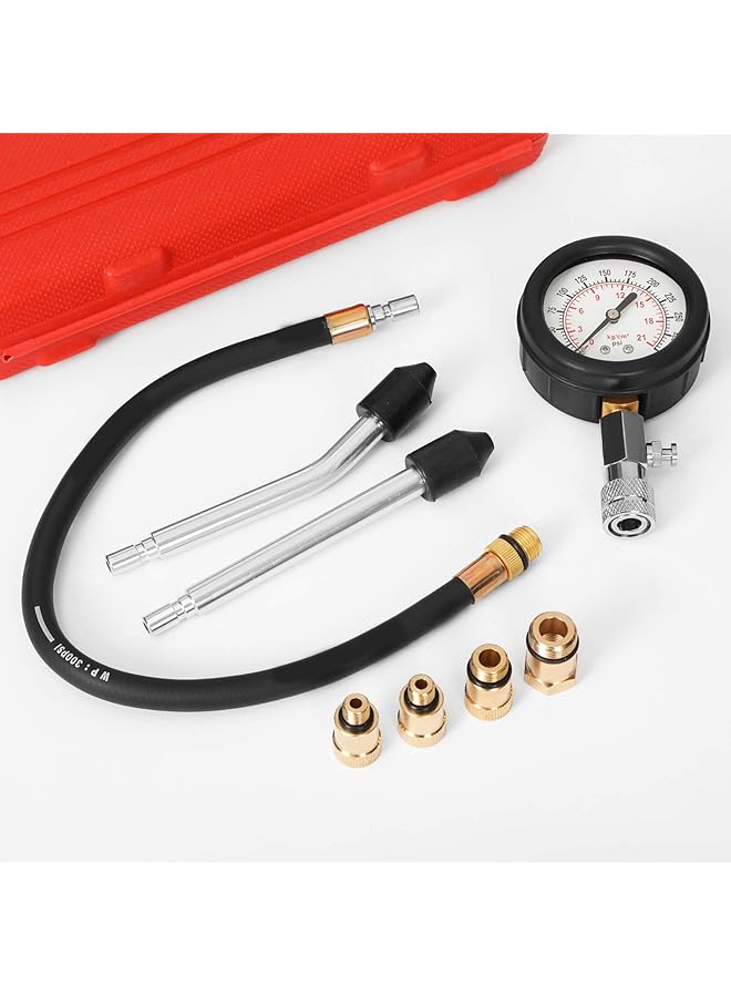 X Spring Petrol Engine Compression Tester Kit, Small Engine Compression Tester Automotive Tool Gauge, Universal Push On Gauge Set, Engine Tools, Automotive Tool Gauge For Motorcycle Car Truck - Image 5