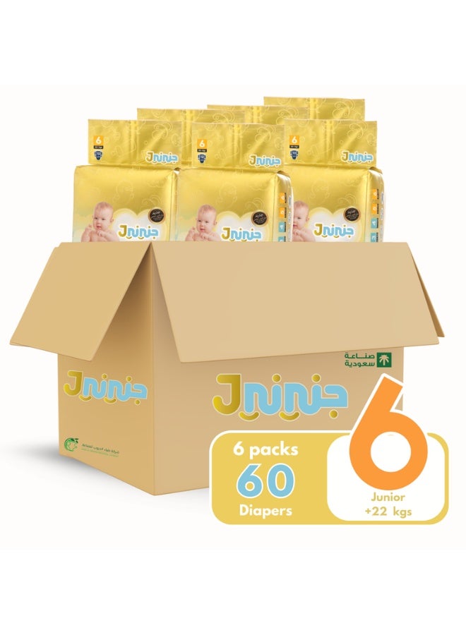 Jnini Diapers Size 6 - Small Carton - 60 count - Image 1