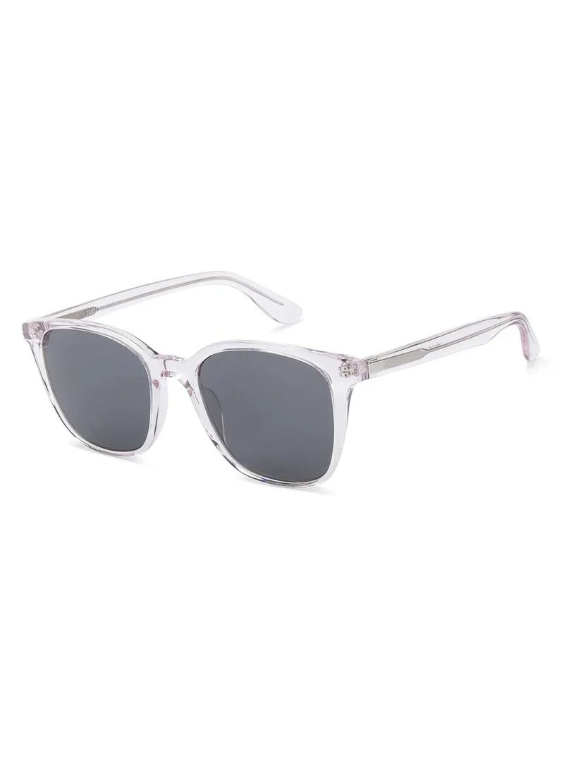 John Jacobs John Jacobs | UV Protection Sunglasses For Women | Pink Transparent Grey Solid Full Rim Wayfarer JJ S13313-C3 - Pack of 1