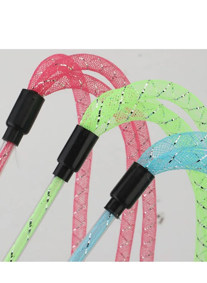 شرابة مرنة مقبض طويل مع لعبة ريشة تفاعلية للقطط - Image 2