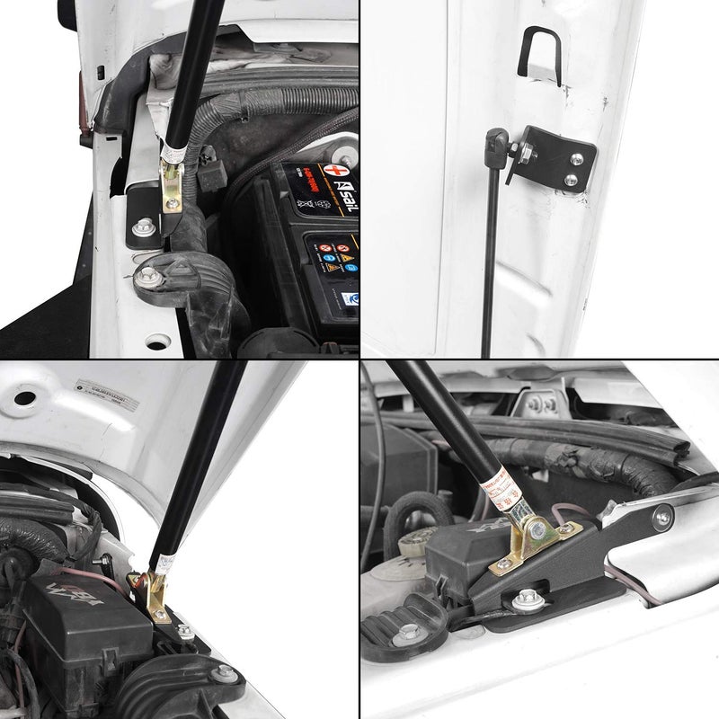 Hooke Road Wrangler JK Hood Lift Support Struts Assist Kit Compatible with Jeep Wrangler JK & Unlimited 2011-2018 - Pair - Image 4