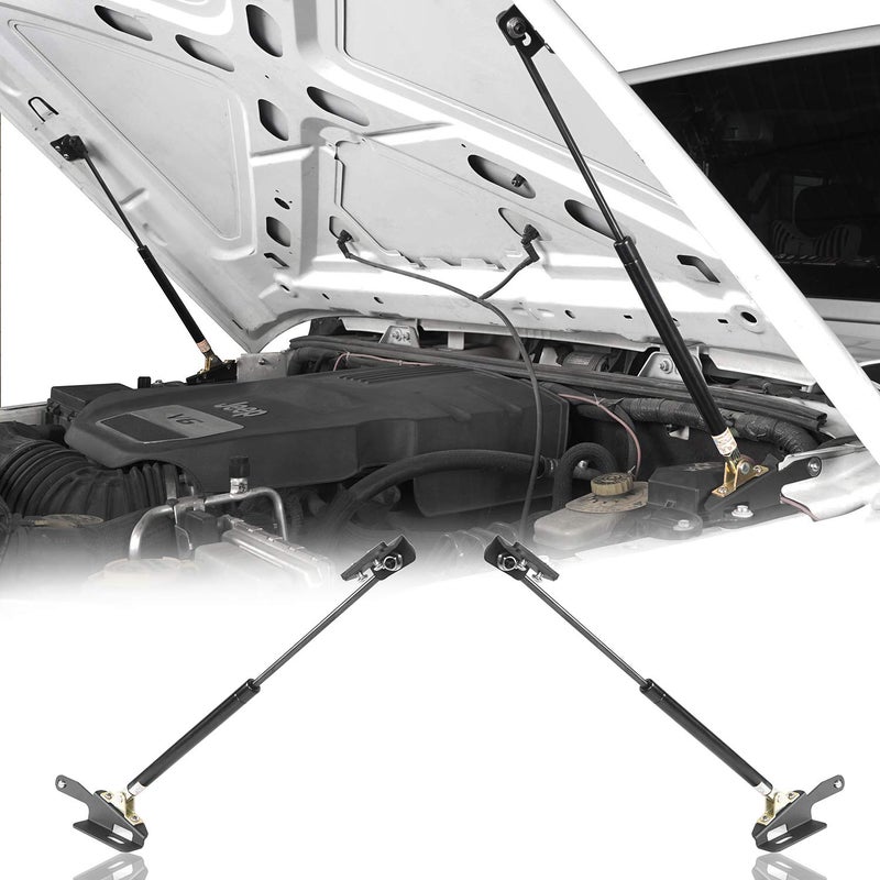 Hooke Road Wrangler JK Hood Lift Support Struts Assist Kit Compatible with Jeep Wrangler JK & Unlimited 2011-2018 - Pair - Image 1