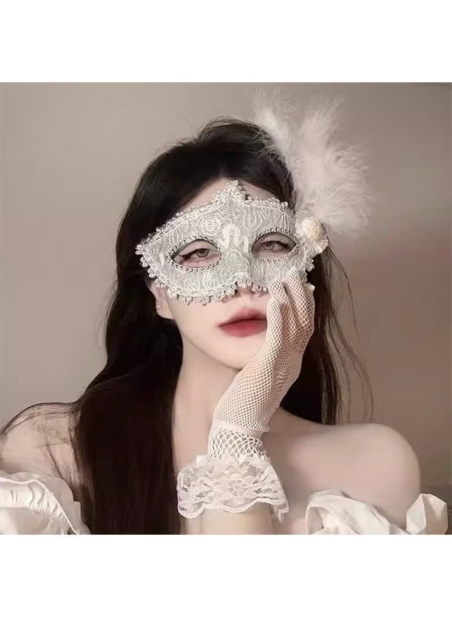 YJ Set of 2 Masquerade Ball Delicate Masks,Masquerade Half Face Party Mask Ladies MasqueradeMask Carnival Masquerade - Image 5