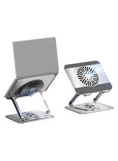 VENDIX Adjustable Laptop Cooling Stand with Fan, 360° Rotating, Ergonomic Foldable Riser Holder, Compatible MacBook Pro, All Laptops 10-17"  - Image 1