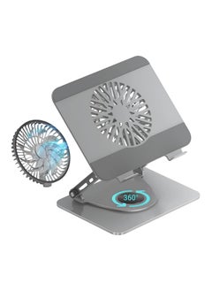 VENDIX Adjustable Laptop Cooling Stand with Fan, 360° Rotating, Ergonomic Foldable Riser Holder, Compatible MacBook Pro, All Laptops 10-17"  - Image 3