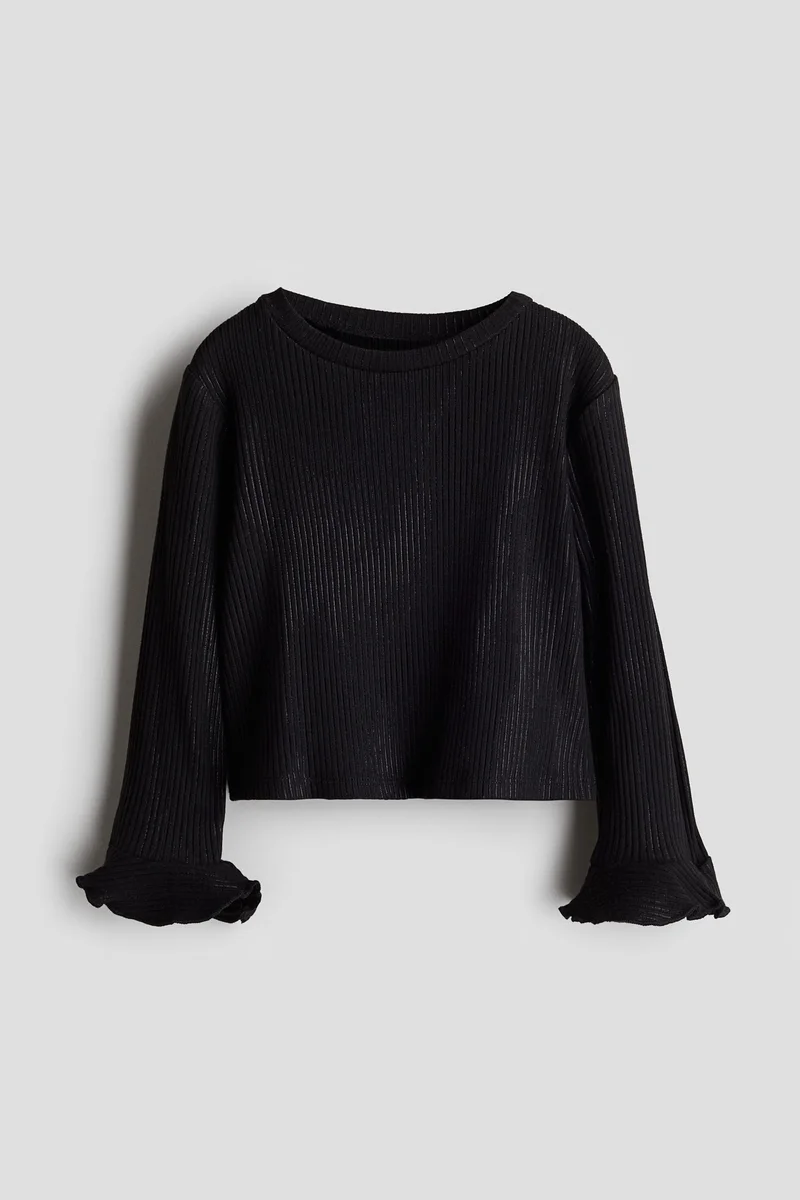H&M Flare-Sleeve Jersey Top
