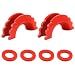Ongfuwu 2PCS D Ring Shackle Isolators Washers Kit PVC Shackle Isolators with 4 Washers Vehicle DRing Shackles Protector Covers Fits Standard 34 Shackles and Prevents Rattling Red - Image 2