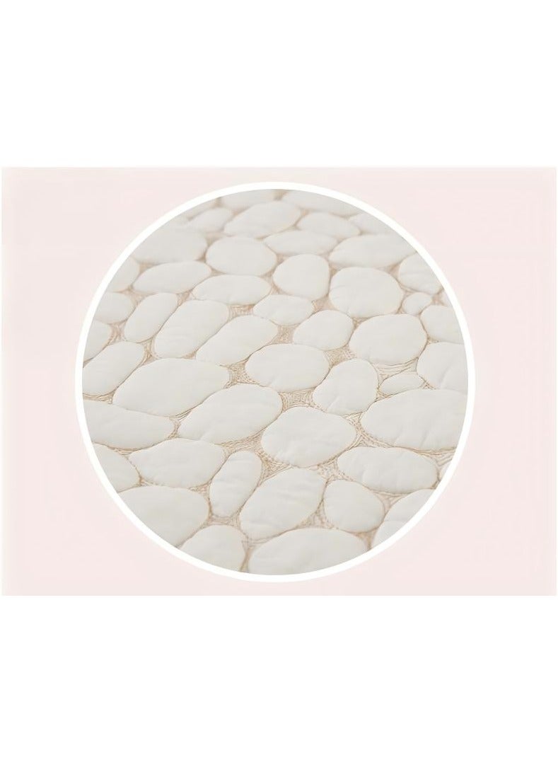 Backrest Covers, Armrest Backrest Cover, Pebble Pattern Washed Cushion Covers Non-Slip Sofa Slipcover for Dogs Cats Pet Replacement Furniture Protector,Cream,70*70 cm(Only 1 Piece)  - Image 3