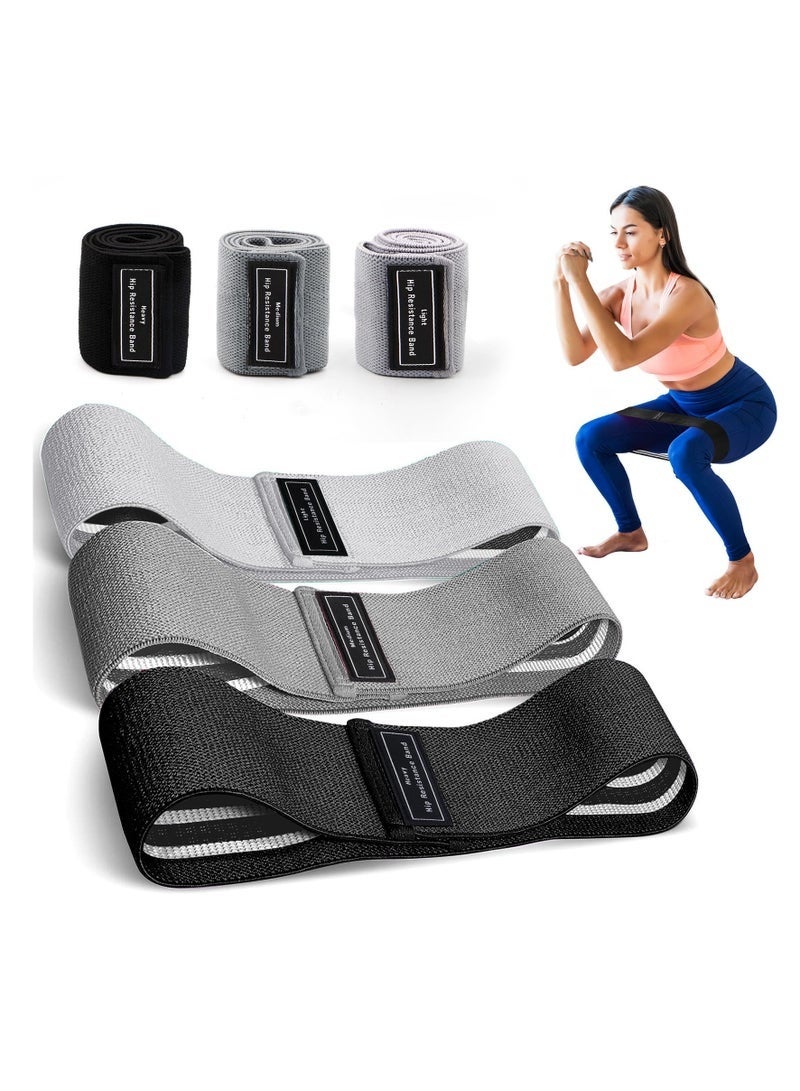 كيلا مجموعة من 3 أشرطة مقاومة لتمارين الساقين مصنوعة من نسيج نايلون عريض، 3 مستويات مقاومة، أشرطة مقاومة ثقيلة متعددة الألوان لتمارين القرفصاء والتمدد وتمارين الورك والأرداف للرجال والنساء - Image 1