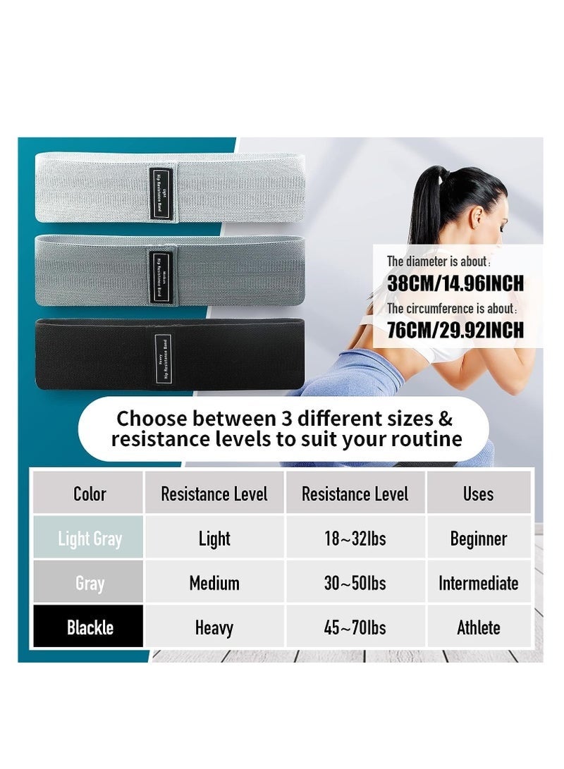 كيلا مجموعة من 3 أشرطة مقاومة لتمارين الساقين مصنوعة من نسيج نايلون عريض، 3 مستويات مقاومة، أشرطة مقاومة ثقيلة متعددة الألوان لتمارين القرفصاء والتمدد وتمارين الورك والأرداف للرجال والنساء - Image 2