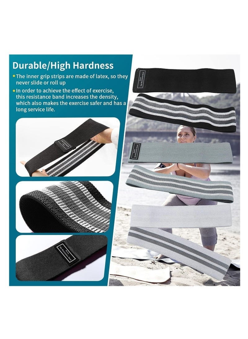 كيلا مجموعة من 3 أشرطة مقاومة لتمارين الساقين مصنوعة من نسيج نايلون عريض، 3 مستويات مقاومة، أشرطة مقاومة ثقيلة متعددة الألوان لتمارين القرفصاء والتمدد وتمارين الورك والأرداف للرجال والنساء - Image 3
