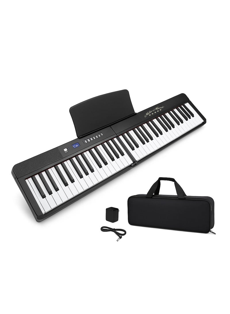 Mike Music 88-Key Foldable Digital Piano with Bag, Bluetooth, MIDI, 128 Tones & Rhythms - Mike Music  - Image 2