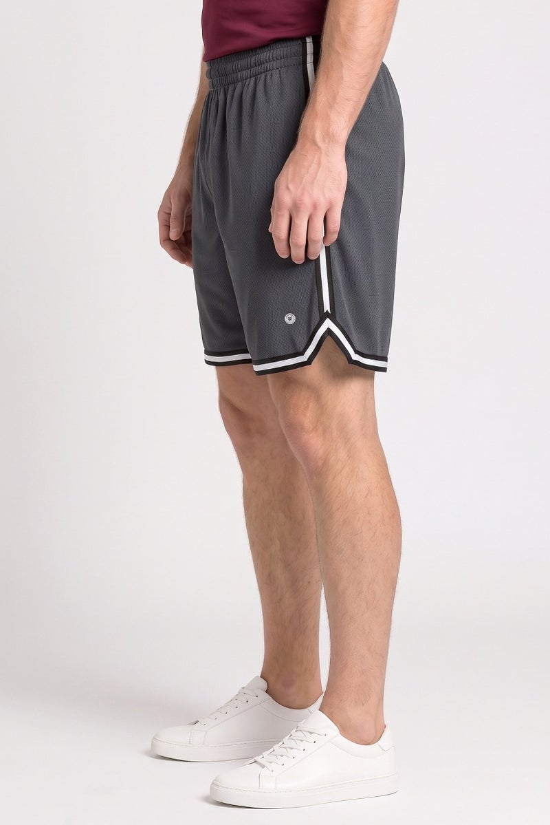 RBX Men Sportswear Fit Basketball Shorts, Charcoal Grey - Image 3