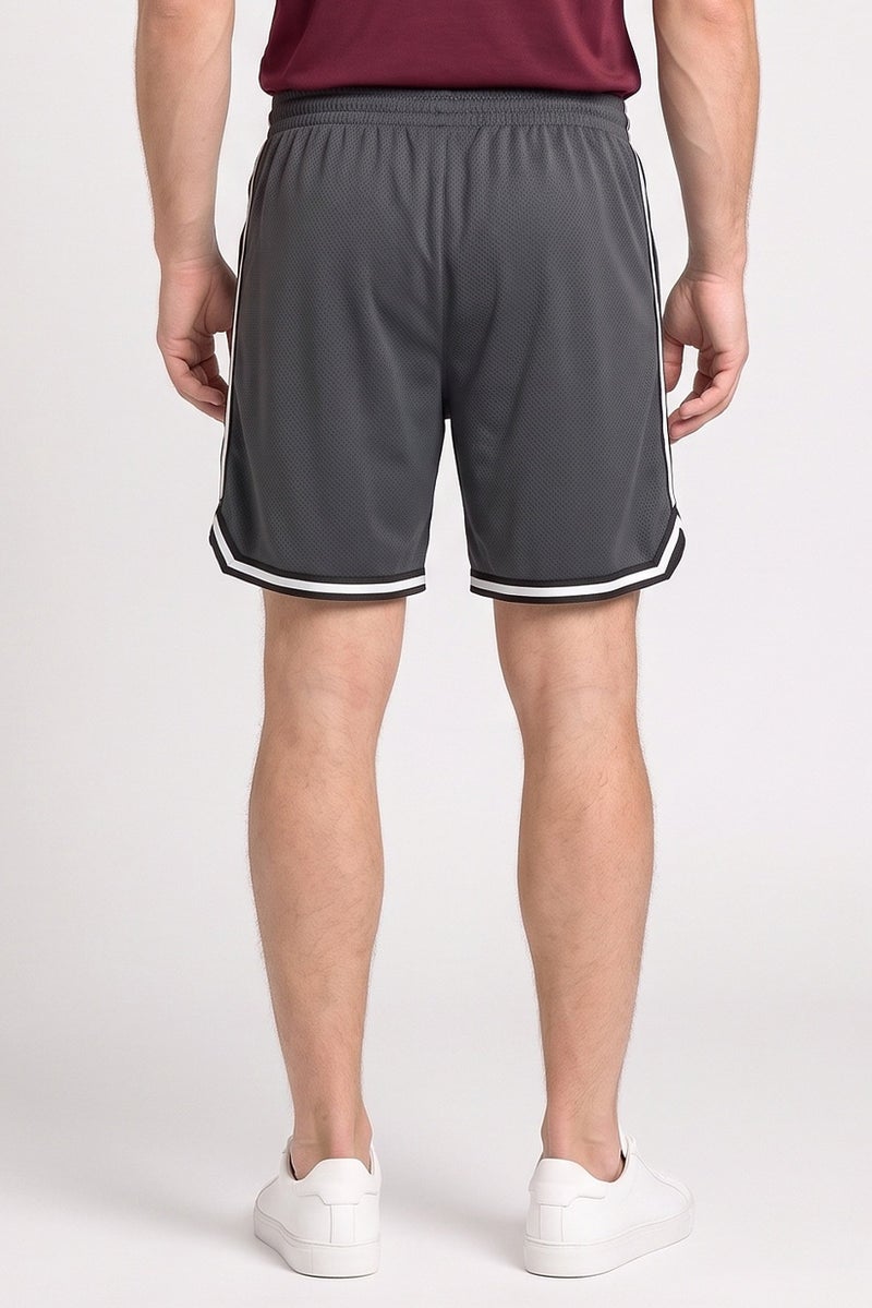 RBX Men Sportswear Fit Basketball Shorts, Charcoal Grey - Image 4