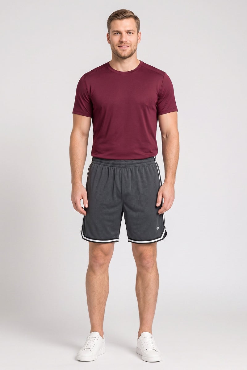 RBX Men Sportswear Fit Basketball Shorts, Charcoal Grey - Image 2