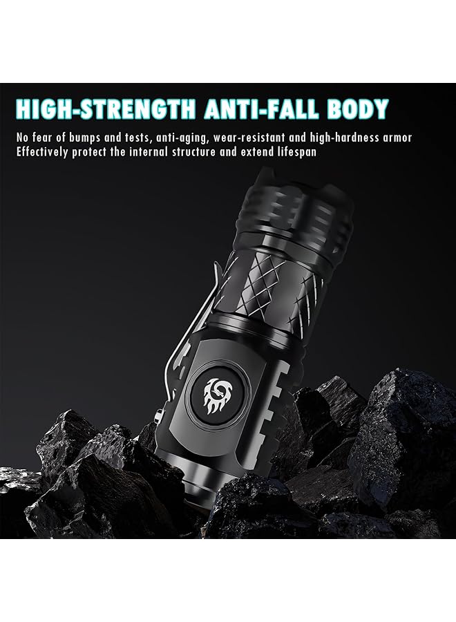 OneNine Rechargeable Three Eyed Monster Mini Flashlight Portable LED Waterproof Powerful Tactical Light for Indoor Outdoor Camping Emergency - Image 4
