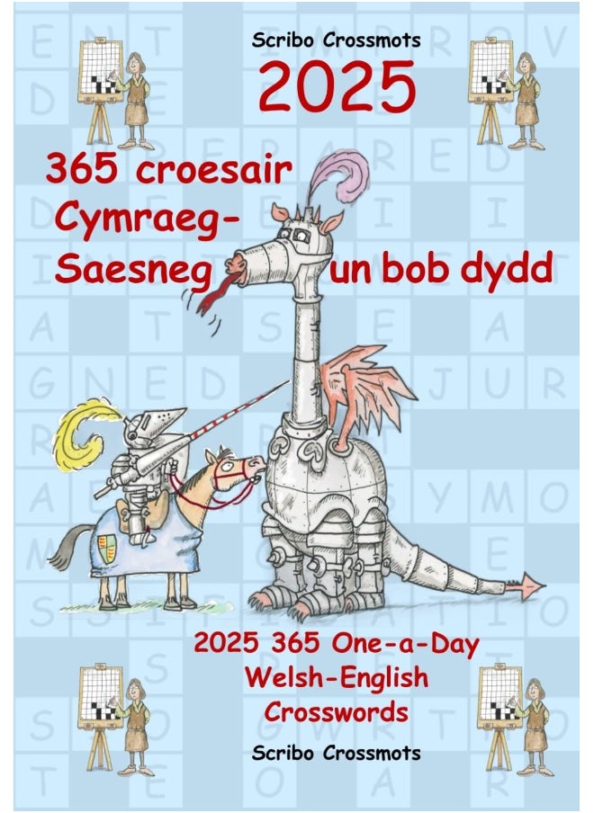 2025 365 croesair Cymraeg-Saesneg Un bob dydd: 2025 365 One-a-day Welsh-English Crosswords  - Image 1