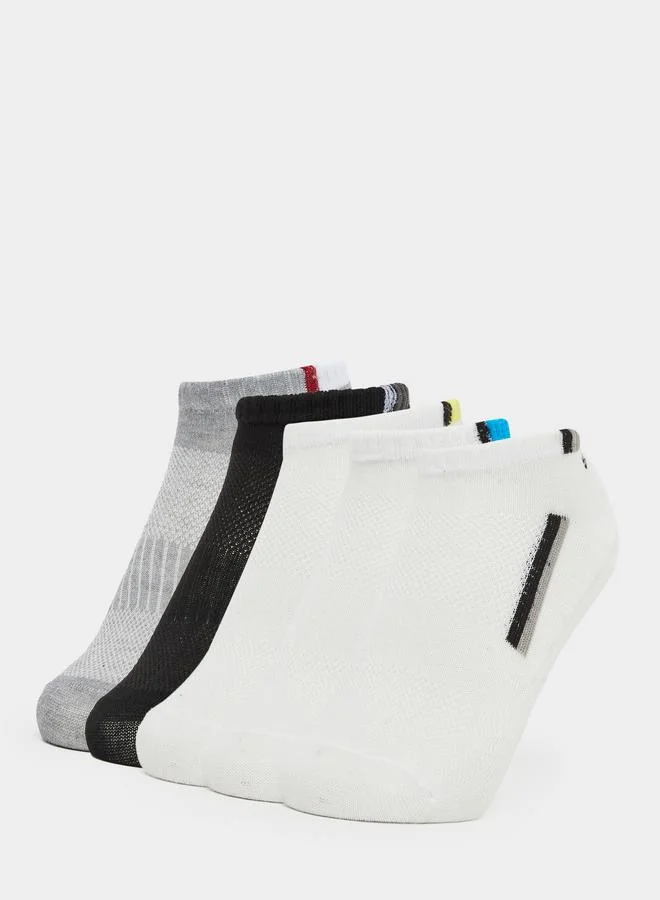 ستايلي Styli Set of 5 - Ribbed Cuff Ankle Socks