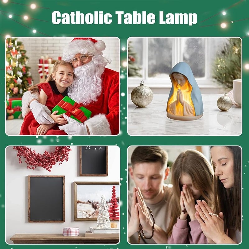 Blessed Mother Mary Night Light Size A Soothing Warm Glow For Bedroom Nursery  Decor - Image 5