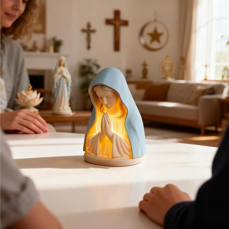 Blessed Mother Mary Night Light Size A Soothing Warm Glow For Bedroom Nursery  Decor - Image 3