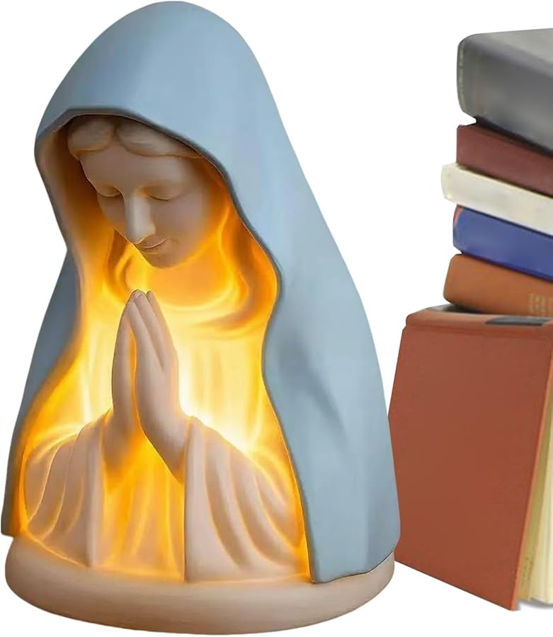 Blessed Mother Mary Night Light Size A Soothing Warm Glow For Bedroom Nursery  Decor - Image 1