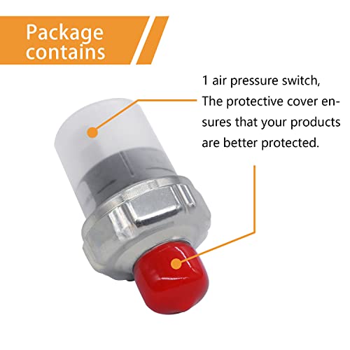 mankk Air Pressure Switch 70-100 PSI Thread 1/4" NPT 24V 12V DC Air Compressor Pressure Switch for Air Horn Train 70-100-1/4" NPT-W - Image 2