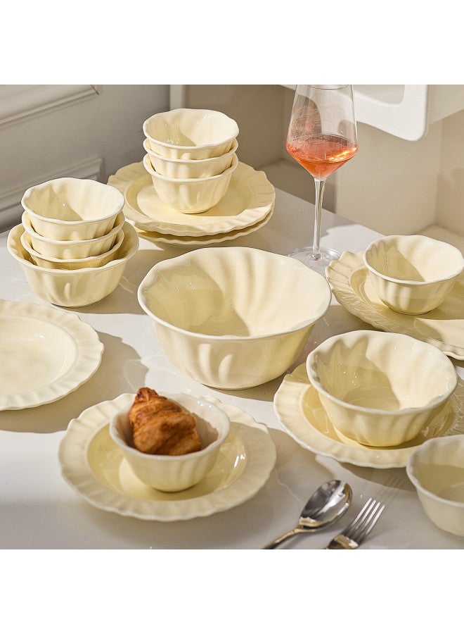 Treejack Cream Style Tableware Set Bowl And Plate Set Household Bowls New High-value Bowls And Plates Housewarming Gift Box - Image 2
