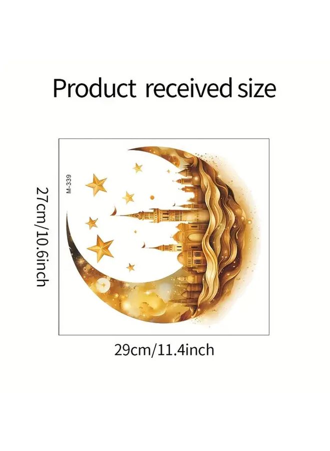 Ramadan Moon And Star Wall Stickers Home Festival Decoration Set Model A - Image 3
