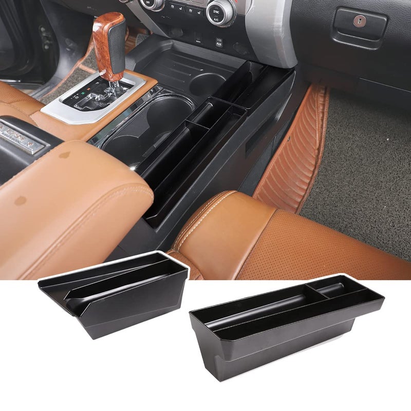 CHEAYAR for Toyota Tundra 20142021 Gear Shift Console Side Tray Organizer Gear Shift Console Side Storage BoxShifter Storage Box Interior Accessories 2pcs