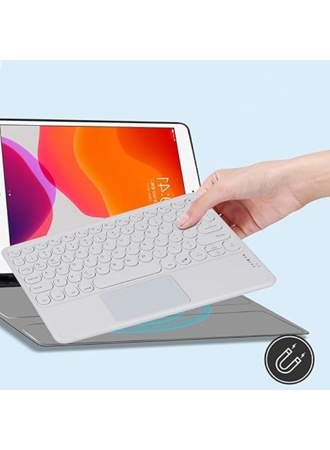 لوحة مفاتيح بلوتوث لاسلكية مع لوحة لمس 10 بوصة - خفيفة ونحيفة - عملية وسهلة الاستخدام لجميع الأجهزة (ايباد، أندرويد، ويندوز) - جودة عالية - Image 3