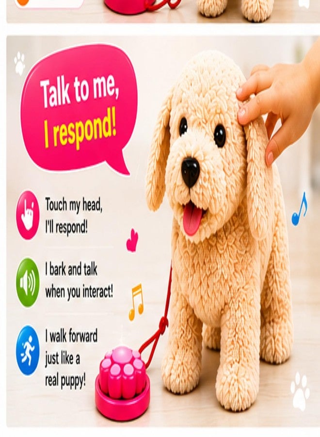 Zelvo Talking & Walking Dog Toy for Kids 3+ Years | Interactive Plush Puppy with Music, Touch Sensor, Barking Sounds & Walking Action | Soft Educational Toy Gift for Boys & Girls - Image 4