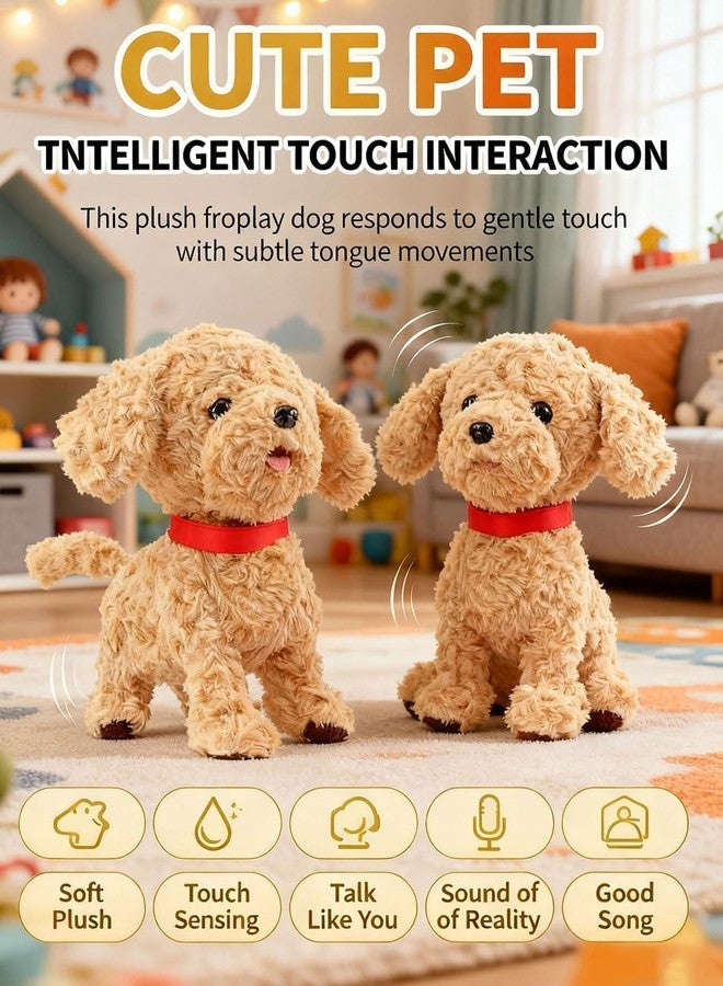 Zelvo Talking & Walking Dog Toy for Kids 3+ Years | Interactive Plush Puppy with Music, Touch Sensor, Barking Sounds & Walking Action | Soft Educational Toy Gift for Boys & Girls - Image 2