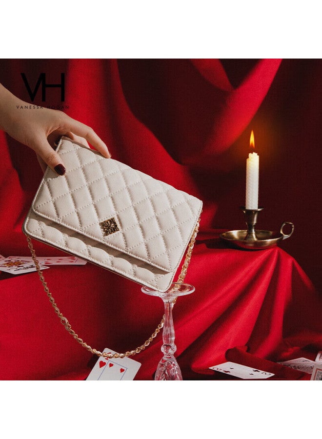 Vanessa Hogan Vh Women's Handbag, Aurora Diamond Pattern Bag, Simple Crossbody Chain Shoulder Bag, Underarm Bag, Birthday Gift For Girlfriend - Image 3
