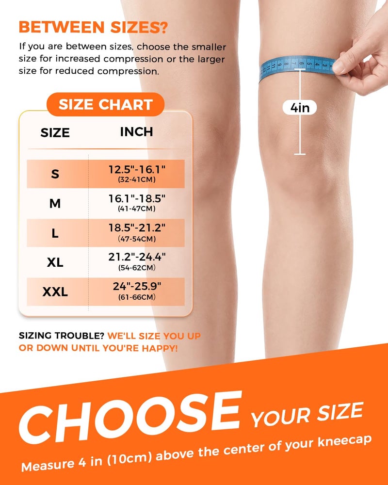 changenow Upgraded Medical-Grade Knee Brace for Women and Men,[Ultra Breathable & V-Straps] Knee Support with Side Stabilizers,for Meniscus Tear,Knee Pain,Arthritis,MCL,ACL Injuries-Knee Wrap(Small) - Image 5