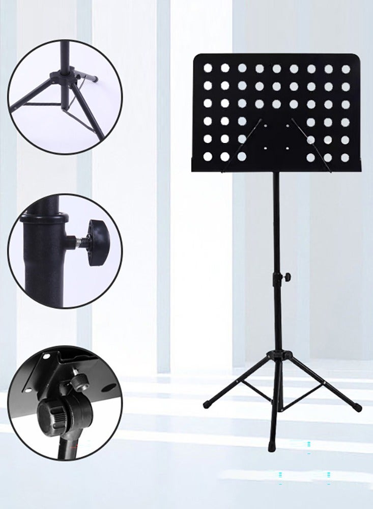 Mike Music Sheet Music Stand Sturdy Music Stand for Sheet High Stability Height & Angle Adjustable Music Sheet Stand Single Knob Adjustment Music Stand for Violin, Guitar Players, Band  - Image 2