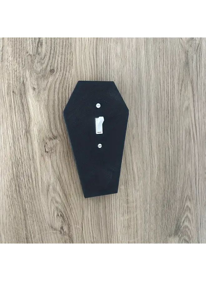 Gothic Coffin Light Switch Cover Black 3D Printed Halloween Home Decor - Image 5