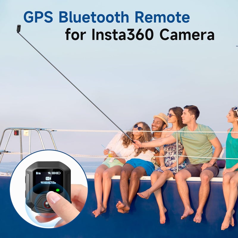ستارترك فيديو جهاز تحكم عن بعد بنظام GPS لكاميرات Insta360 X5/X4/X4 Air X3/Go 3S/ACE Pro 2/ACE Pro/ONE X2، بمدى يصل إلى 25 مترًا وملحقات ذكية للتصوير الرياضي - Image 2