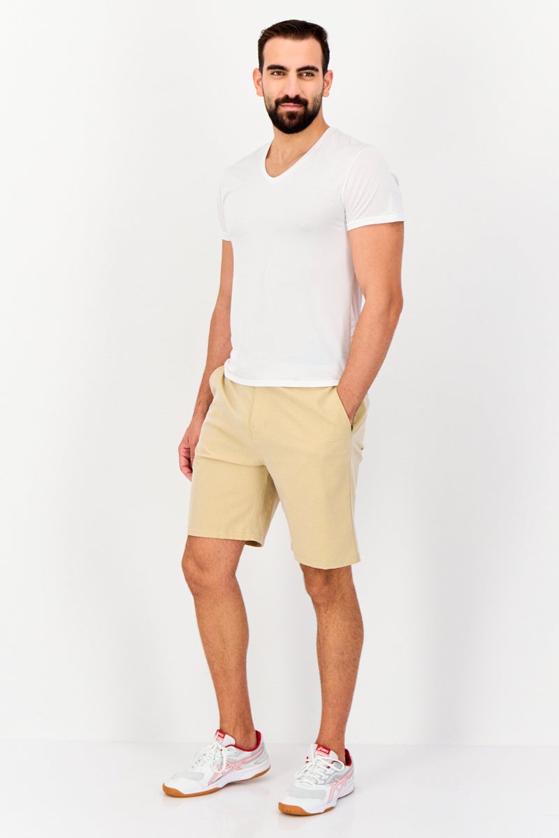 QUIKSILVER شورتات رياضية للرجال بتصميم محبوك، تان - Image 3