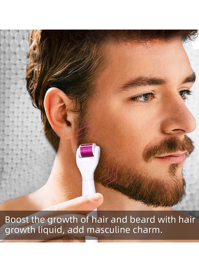 Red Blossom 4 in 1 Derma Roller Kit – Microneedle Roller for Face, Beard & Body – Skin Rejuvenation, Anti-Aging, Scar & Stretch Mark Treatment with 3 Replaceable Heads & Storage Case - Image 5