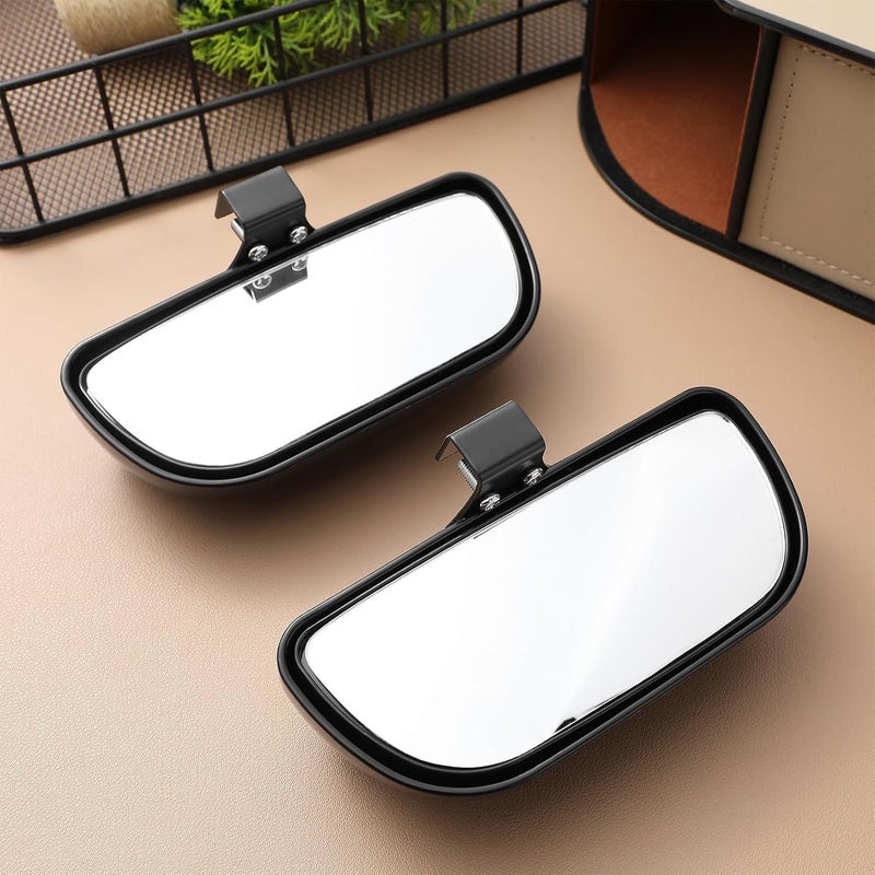 2pcs Clip-on Blind Spot Side Mirrors with Adjustable Angle, Abs Frame and Glass, Auxiliary Rearview Mirror Extension for Cars, Suvs, and Trucks Exterior Accessories - Image 4