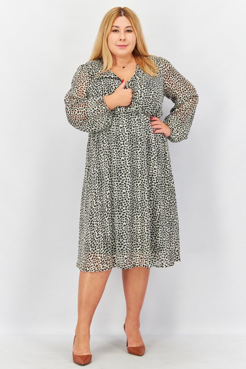 Fire & Glory Women Animal Print Midi Dress, Multicolor - Image 1