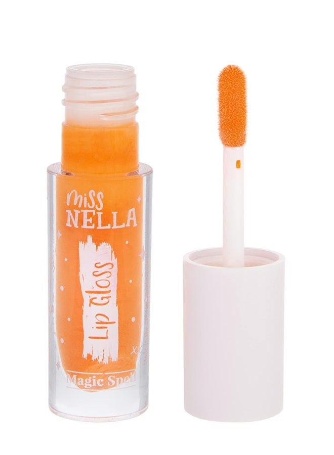 Miss NELLA Magic Spell Lip Gloss, Peach hydrating children Lip Gloss, watermelon scent, gentle on the skin. gives a sheer kiss of colour, with extra shine. - Image 4