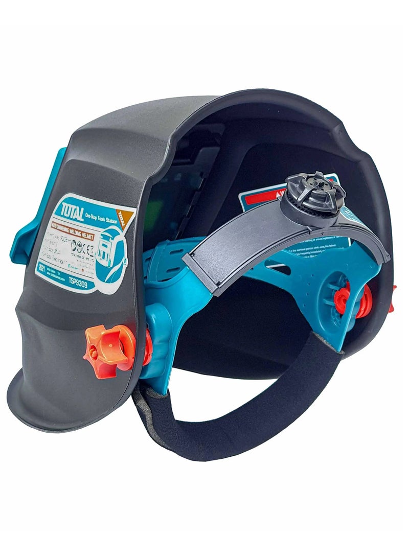 TOTAL TOTAL Auto Darkening Welding Helmet TSP9309 – Professional Solar-Powered Welding Helmet with Fixed Shade 11, 90×35mm Viewing Area, Instant Switching, UV/IR Protection for MIG, TIG, and Stick Welding  - Image 2