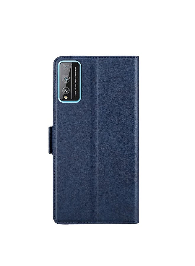 HuHa Case Cover For Honor Play 4T Pro Ultra-thin Voltage Side Buckle PU + TPU Leather Phone Case(Blue) - Image 3