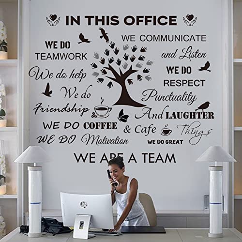 Casa Decor Office Inspirational Quotes Wall Decals - Motivational Teamwork Stickers, Positive Lettering Spiritual Words, Company Art 'We Are A Team' Decoration - Image 4