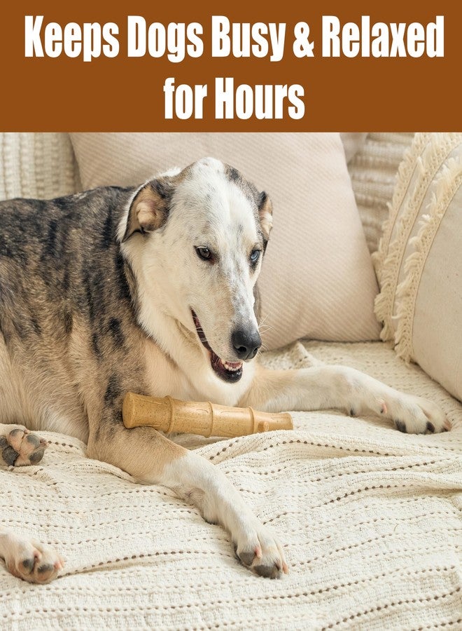SPOT Bam-Bones Plus Bamboo Stick - Bamboo Fiber & Nylon, Durable Long Lasting Dog Chew for Aggressive Chewers - Great Toy for Adult Dogs & Puppies Under 90lbs, Non-Splintering, 9.5in, Chicken Flavor - Image 3