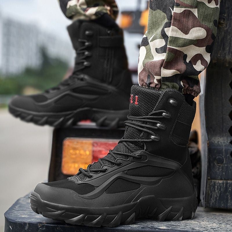 American Outdoor Boots Men'S Suburban Outing Travel Short Boots Training Mountain Boots High-Top Wear-Resistant Non-Slip Breathable Hiking Shoes - Image 2